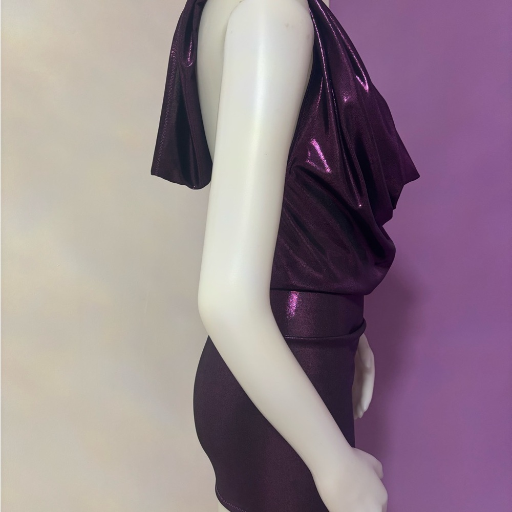 Hooded Cowl Neck Exotic Dancewear Dress S/M - Picture 3 of 5